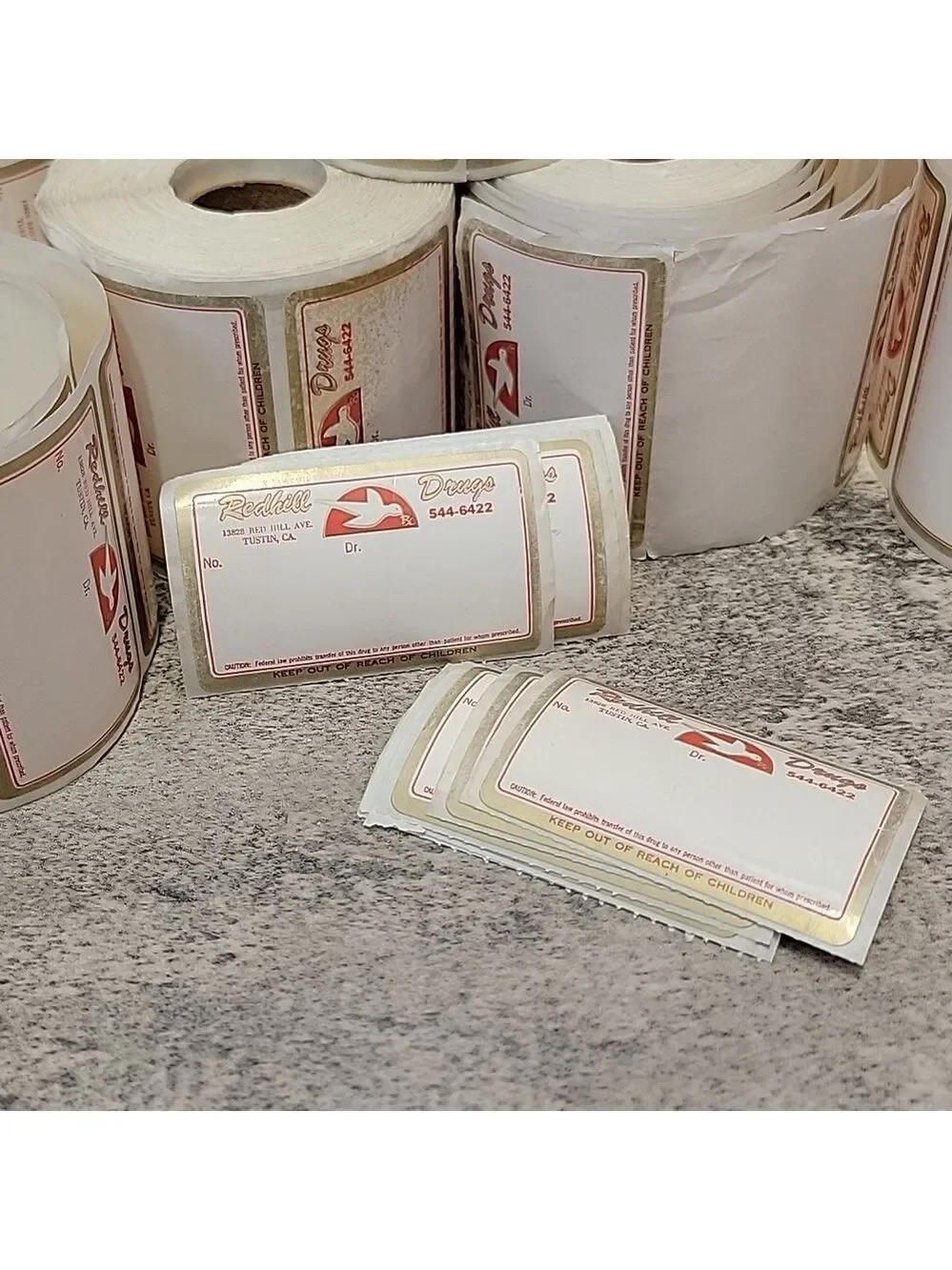 Vintage prescription labels